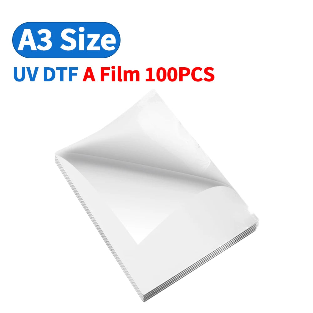 FRZ-   A3 A4 UV DTF AB Transfer Film UV DTF sticker film UV direct to Film UV DTF Mug Crap sticker filmFor Silicon bottle Mug  Wood