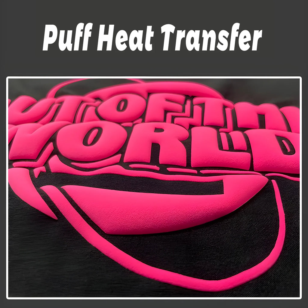Custom Your Design Or Picture Iron On 3D Puff Heat Transfer Stickers  for DIY T-Shirt