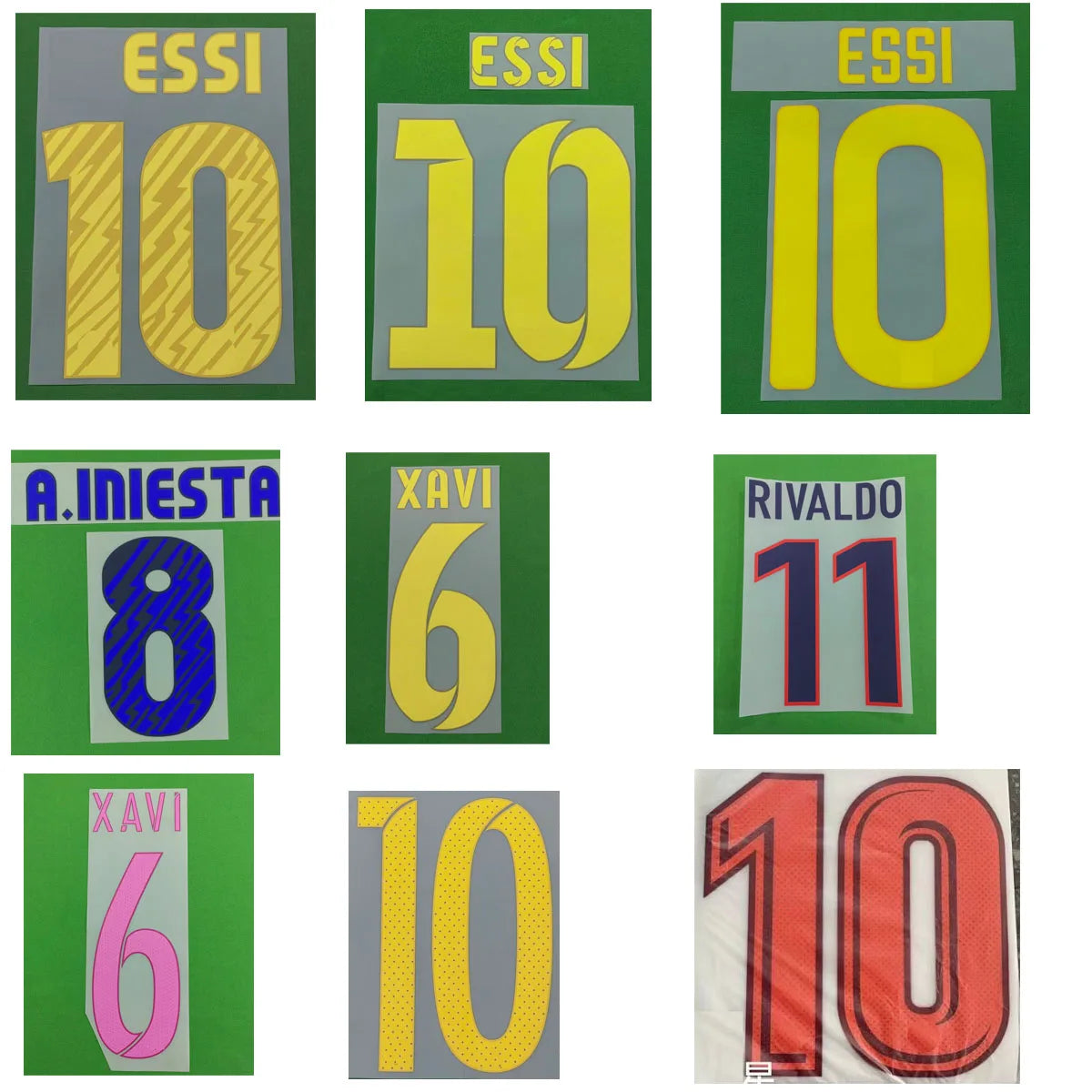 Retro Soccer Nameset #10 SUPER STAR Printing CUSTOMIZE NAME NUMBER Heat Transfer Soccer Patch Badge