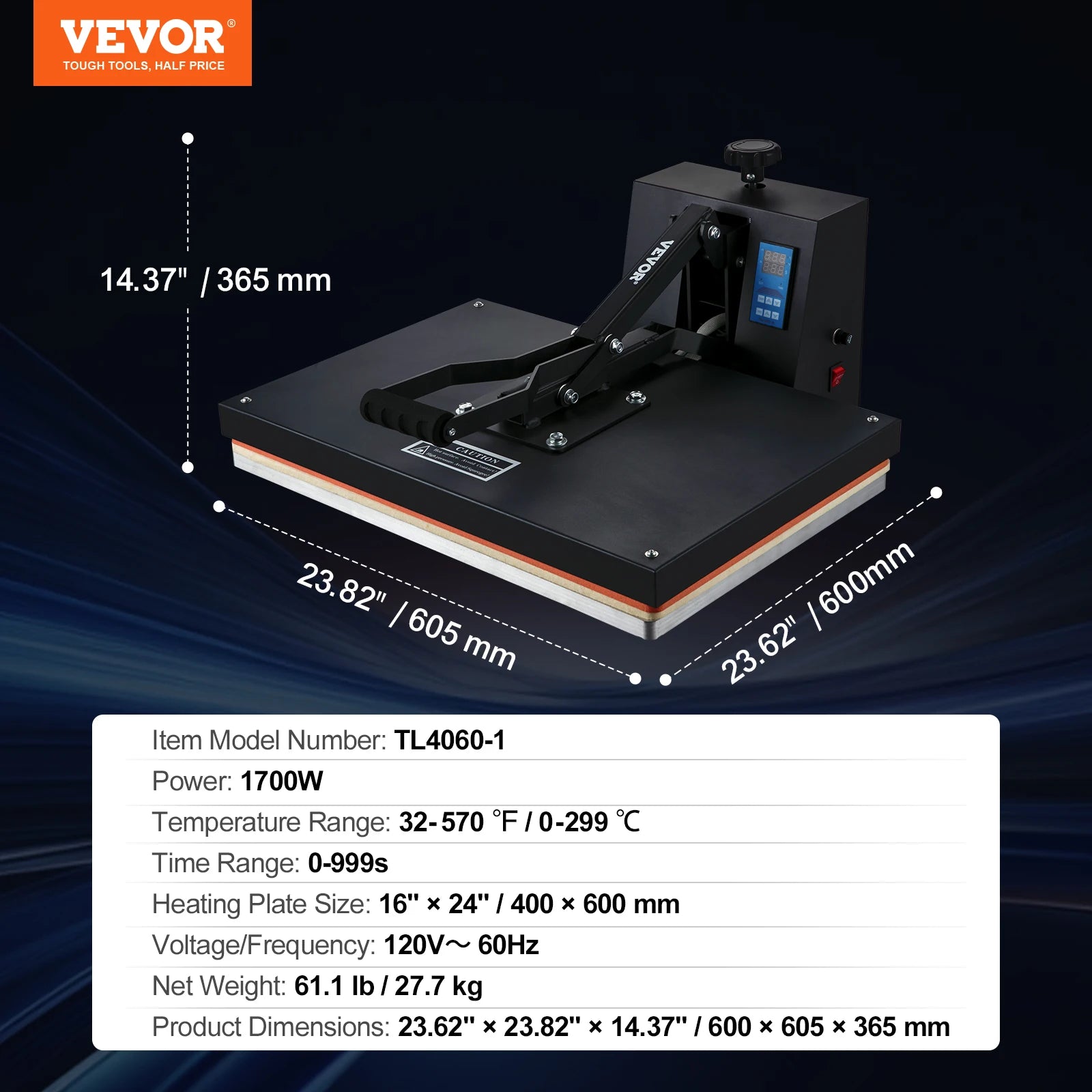 Heat Press Machine 15"x15"/ 16"x20" /16"x24" Sublimation Printer Manual Clamshell Transfer on DIY T-shirt Pillow