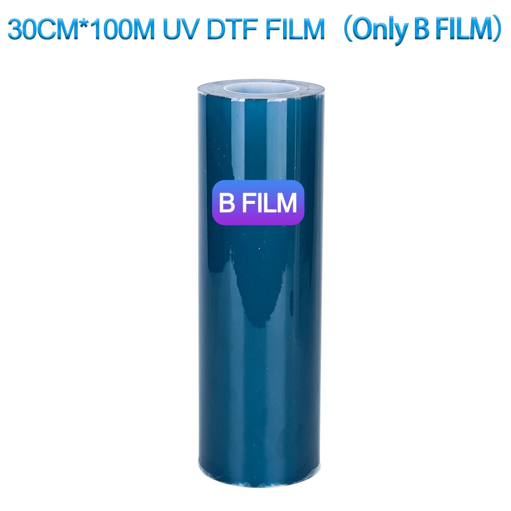 30CM 30CM*100M UV DTF Film A And B Film For UV Flatbed Printer AB Film Lamination Machine Transfer Sticker For DIY