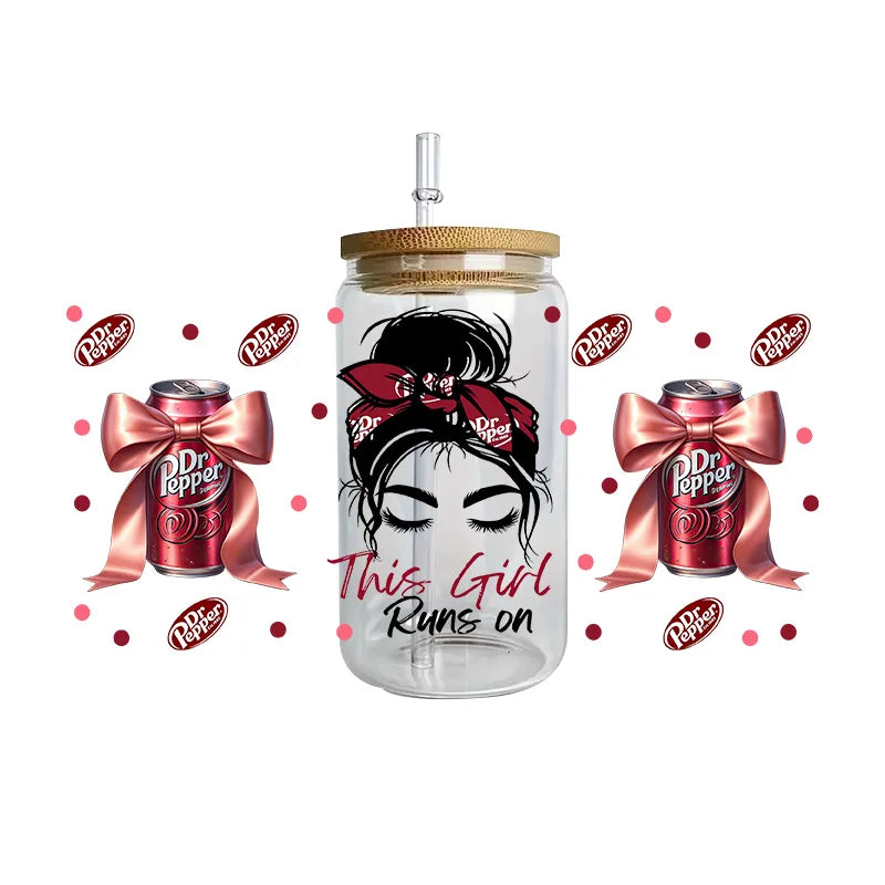 cup Beverage Series Easy peel waterproof DIY Decals 3D transfers uvdtf crystal stickers 16oz uv dtf cup wraps for Glasses