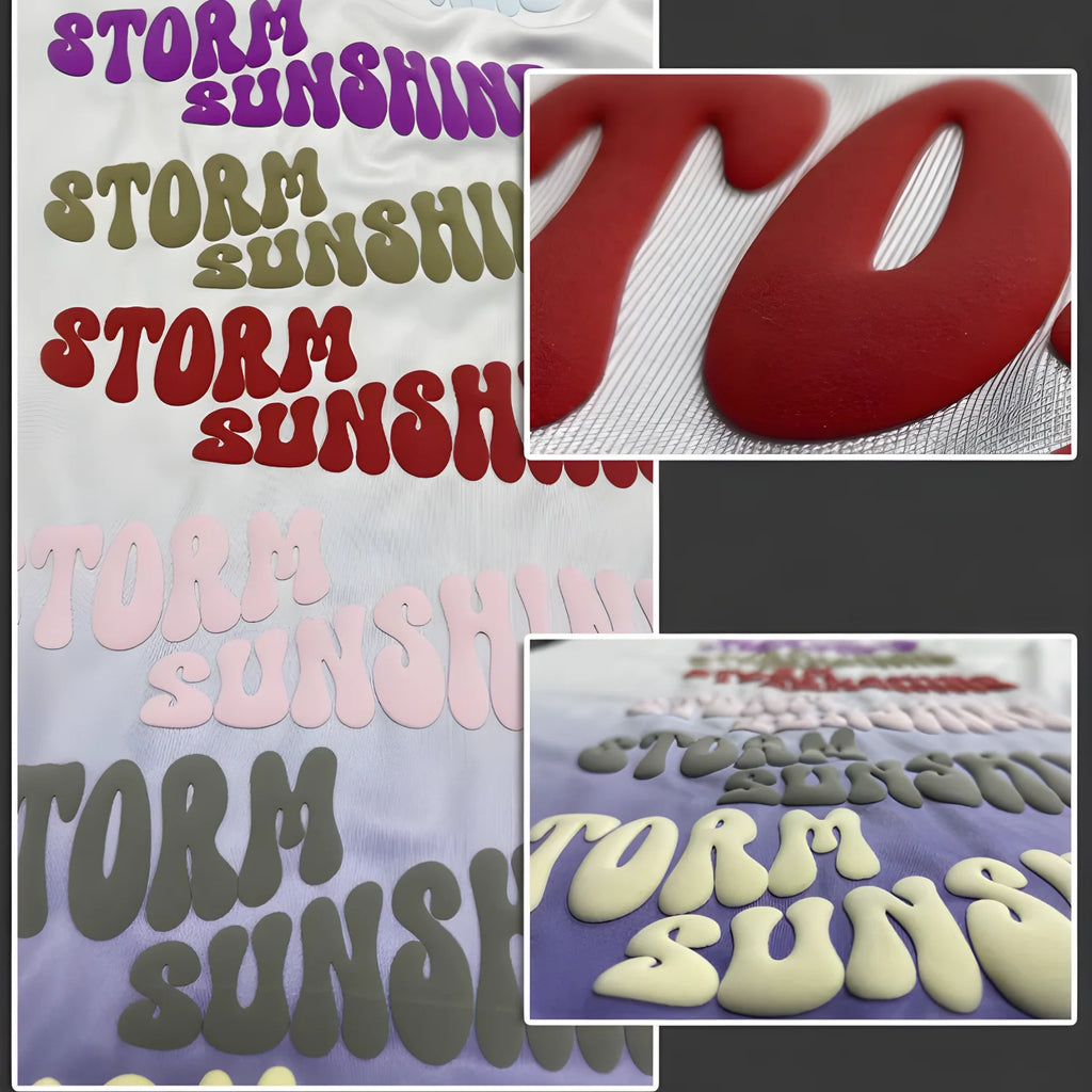 Custom Your Design Or Picture Iron On 3D Puff Heat Transfer Stickers  for DIY T-Shirt