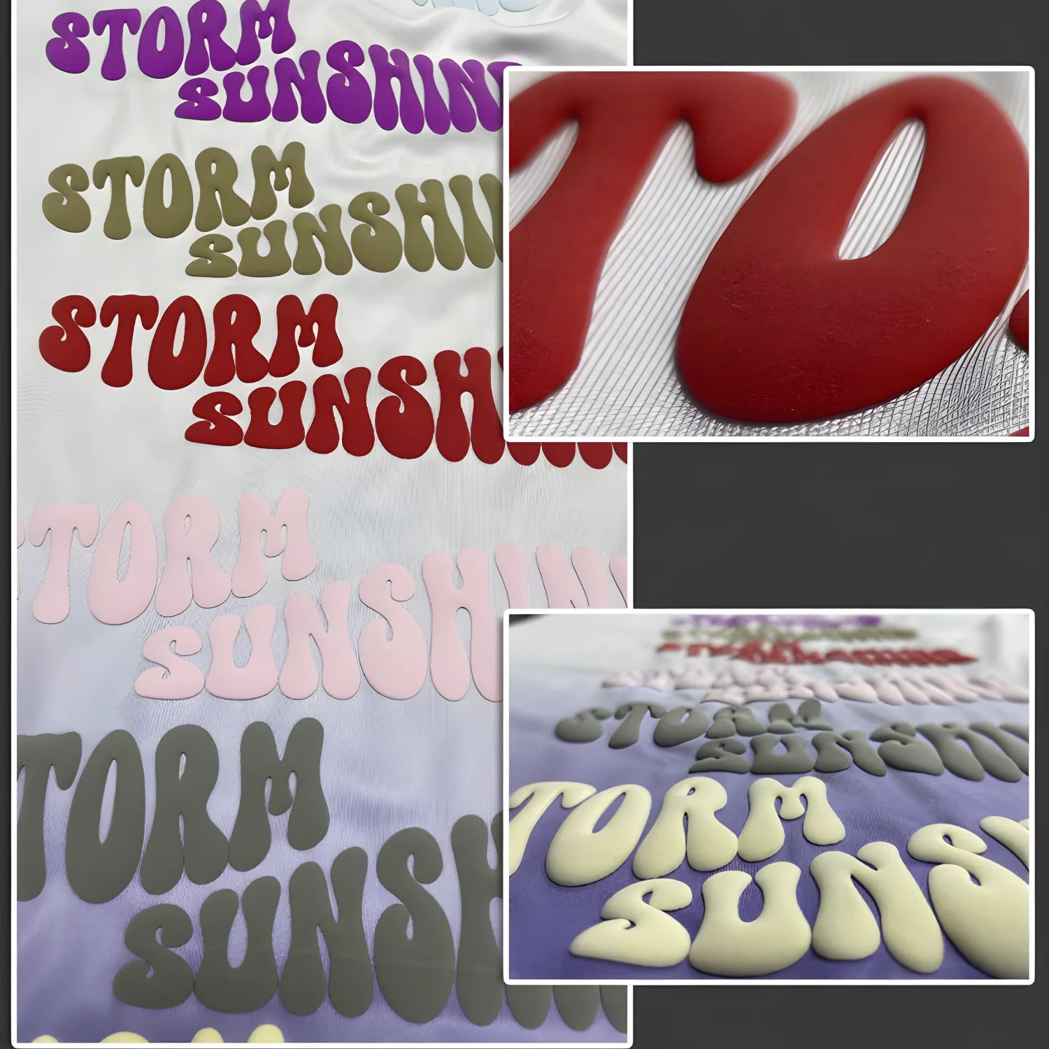Custom Your Design Or Picture Iron On 3D Puff Heat Transfer Stickers  for DIY T-Shirt