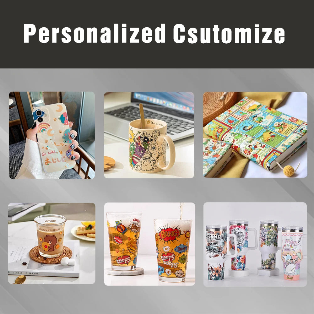 30CM 30CM*100M UV DTF Film A And B Film For UV Flatbed Printer AB Film Lamination Machine Transfer Sticker For DIY