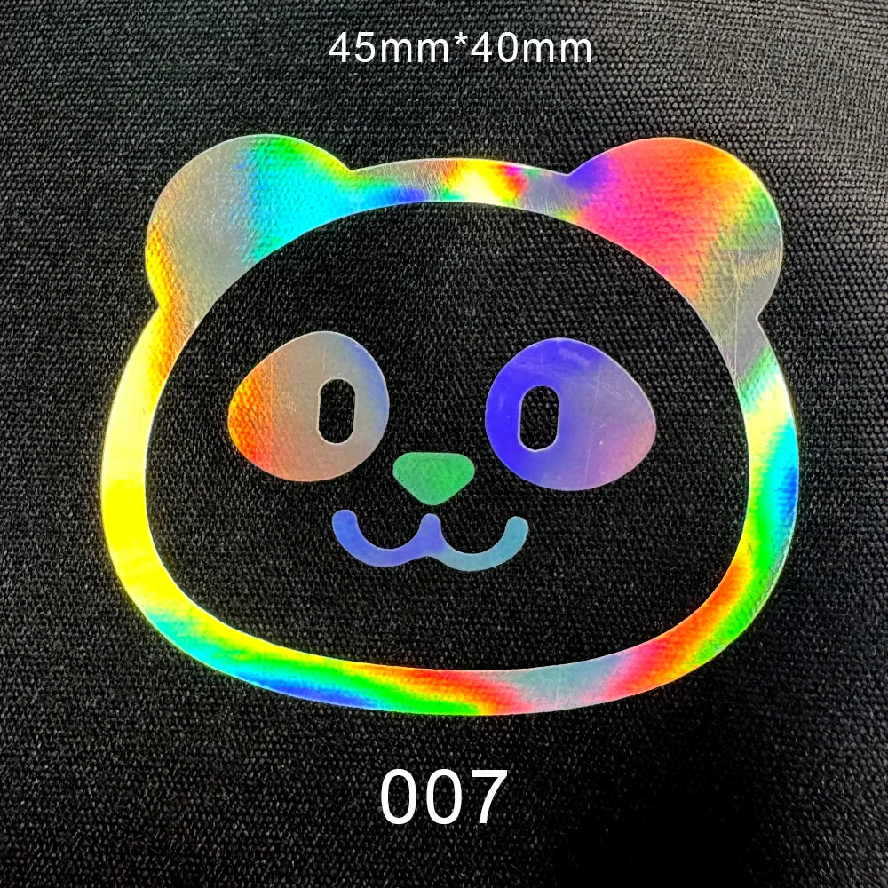 10pcs DIY Laser Rainbow Reflective IRON ON Personalised Stickers  Label for clothing Clothes logo ironing label