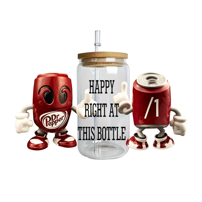 cup Beverage Series Easy peel waterproof DIY Decals 3D transfers uvdtf crystal stickers 16oz uv dtf cup wraps for Glasses