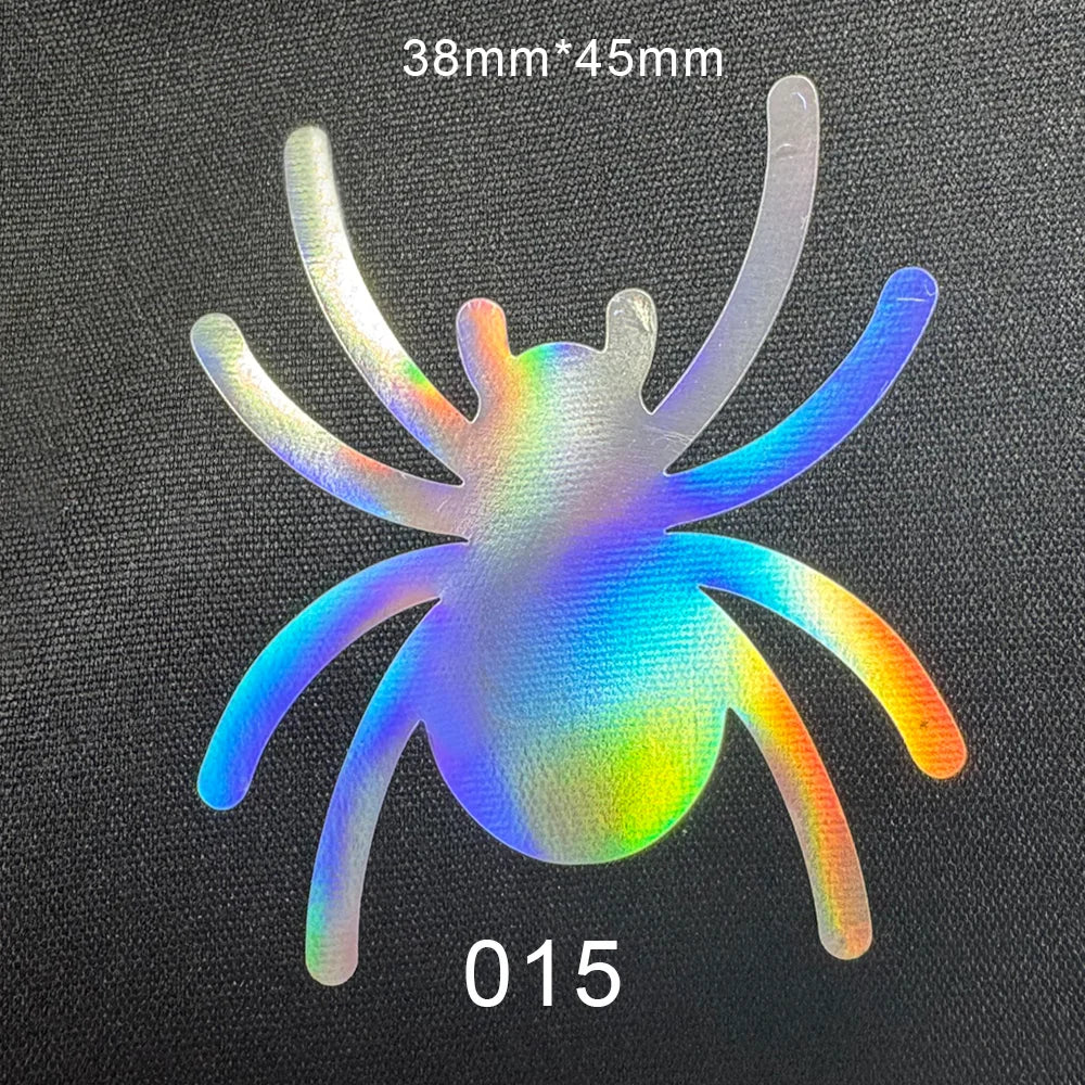 10pcs DIY Laser Rainbow Reflective IRON ON Personalised Stickers  Label for clothing Clothes logo ironing label