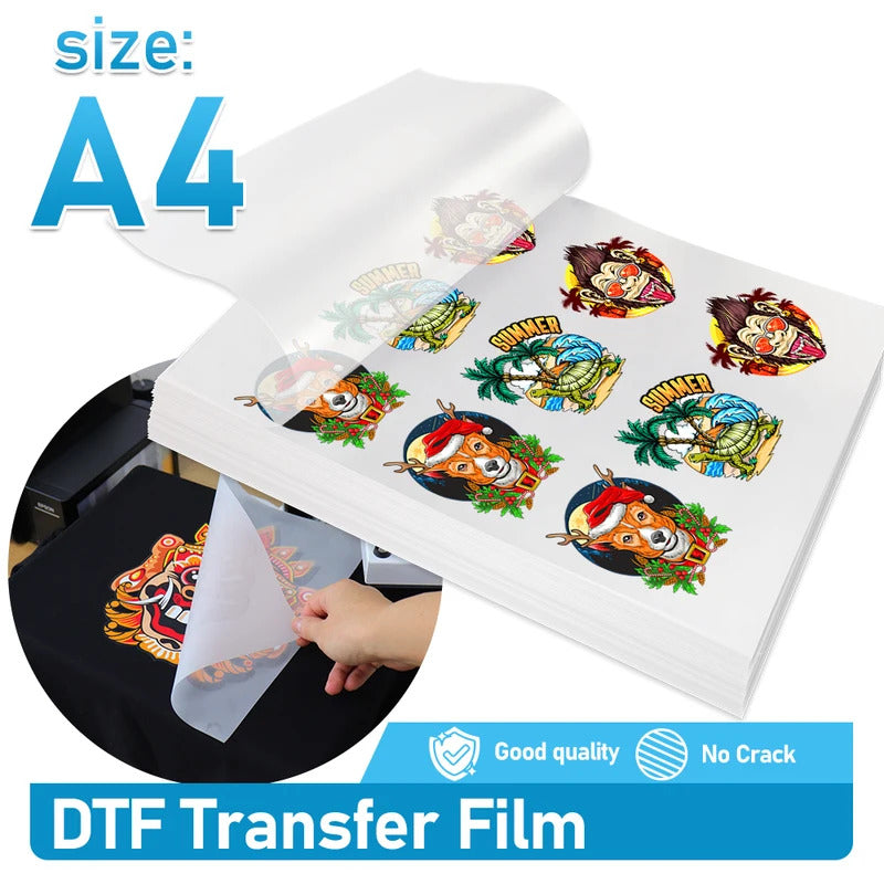 25/50/100PCS A4 A3 DTF PET Film DTF Transfer Film DTF PET Heat Transfer Paper DTF Film Sheets  A4 for DYI Direct on T-Shirts Bags