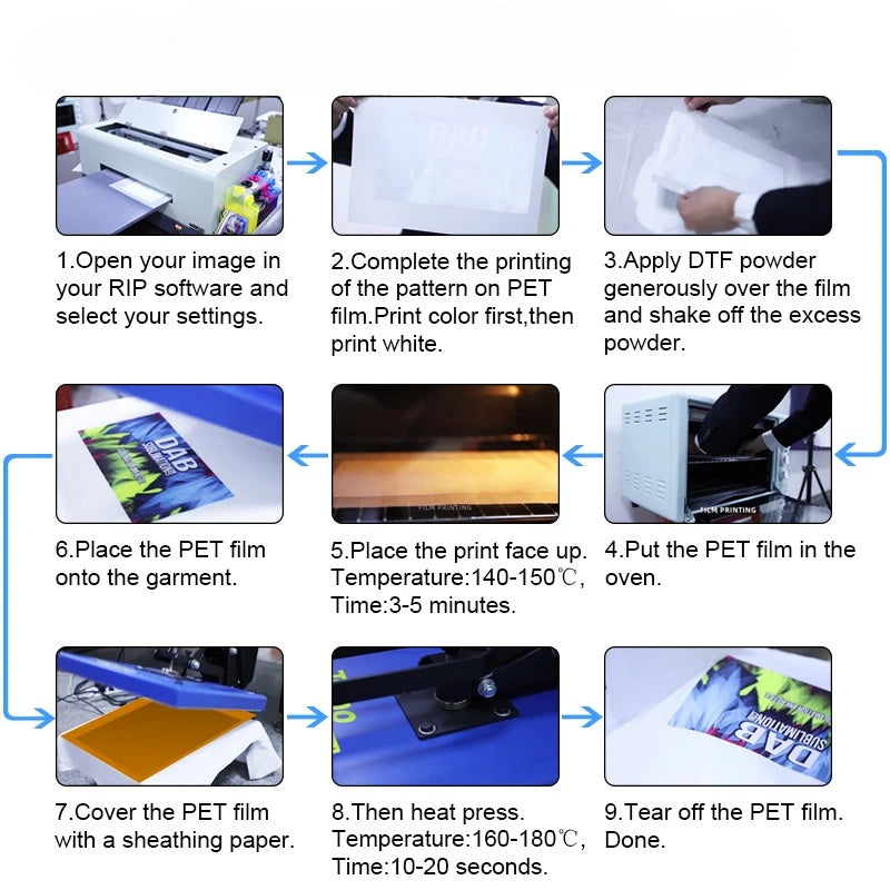 DTF Ink 1000ML Direct to Transfer Film Ink For Epson Printhead i3200 XP600 TX800 L1800 1390 L805 DIY DTF Ink Printer Regular