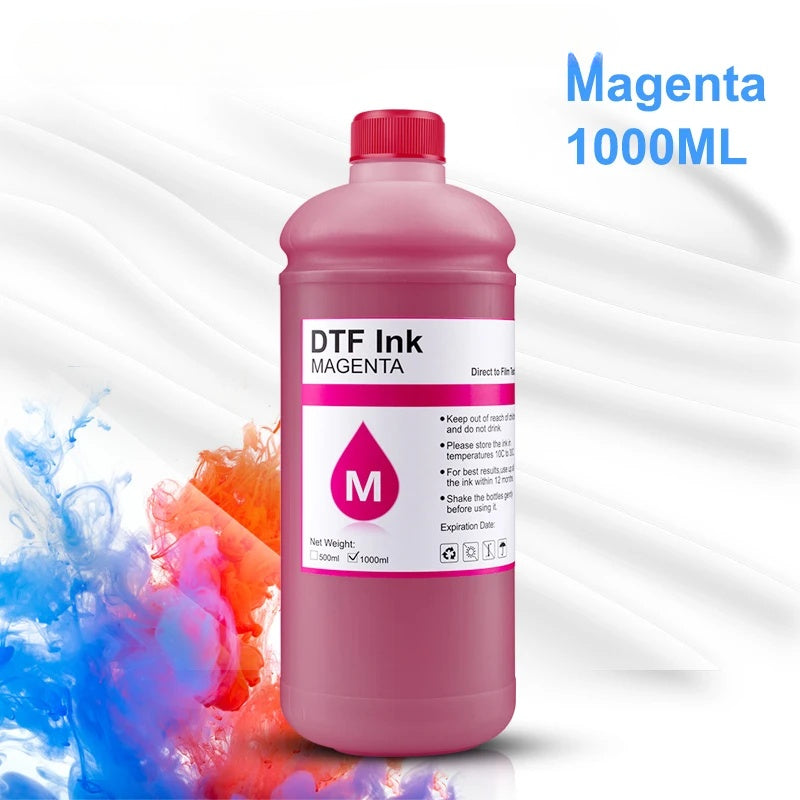 DTF Ink 1000ML Direct to Transfer Film Ink For Epson Printhead i3200 XP600 TX800 L1800 1390 L805 DIY DTF Ink Printer Regular