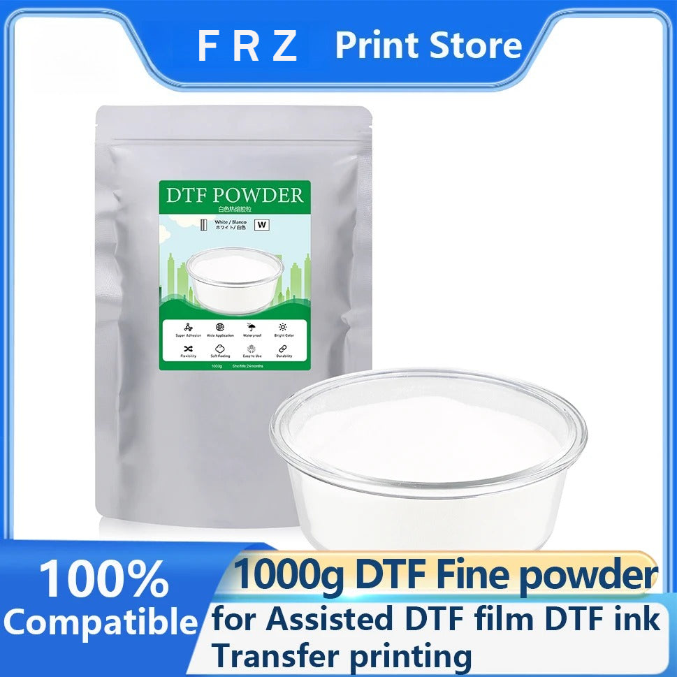 FRZ -White Ink DTF Film Heat Transfer Powder High Elasticity Wash Resistant Digital Printing DTF Transfer Film