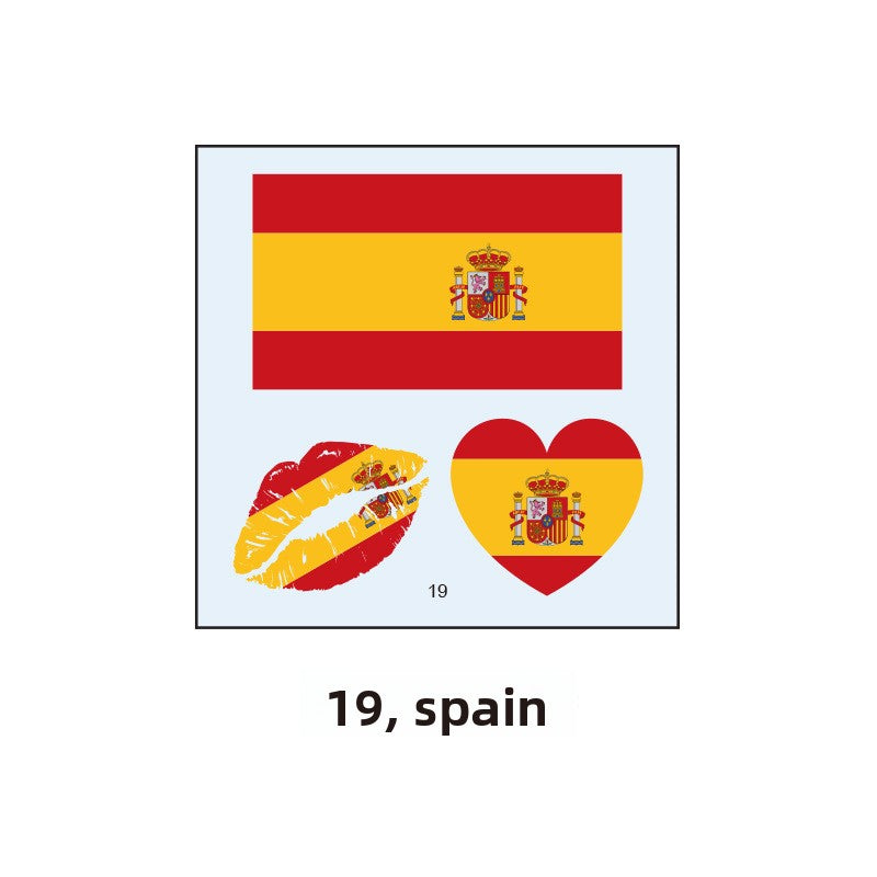 Sports competitions, marathon national flag tattoo stickers, sports games, national flag face stickers, waterproof and long-lasting tattoo stickers