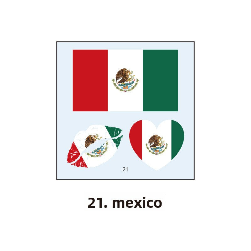 Sports competitions, marathon national flag tattoo stickers, sports games, national flag face stickers, waterproof and long-lasting tattoo stickers