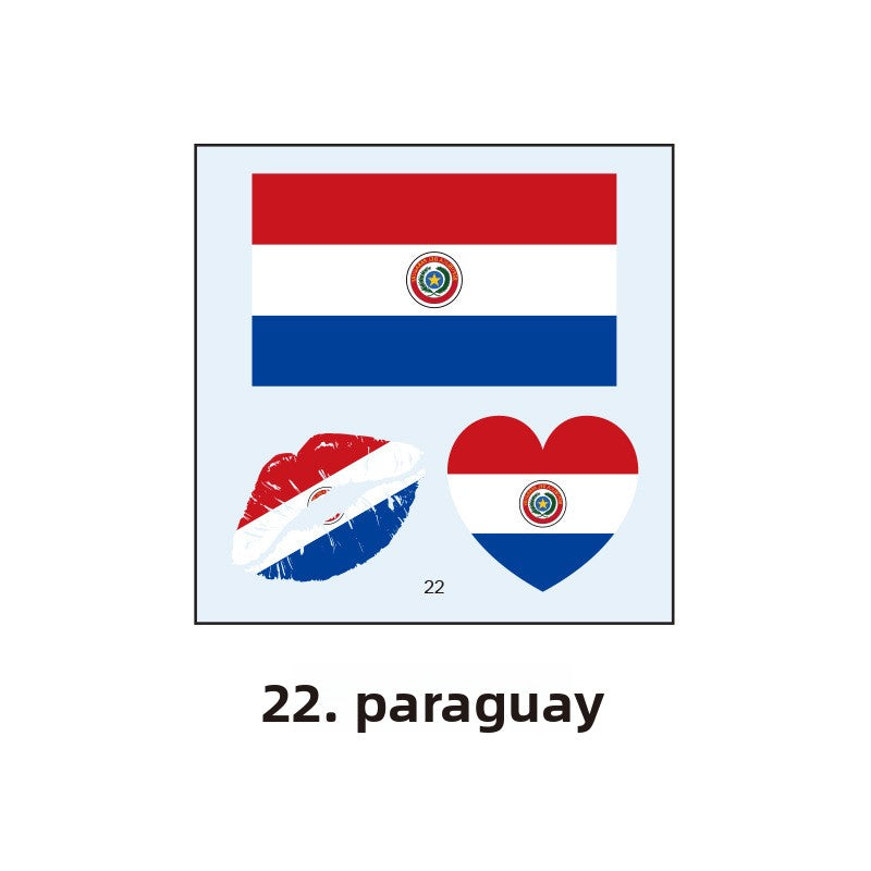 Sports competitions, marathon national flag tattoo stickers, sports games, national flag face stickers, waterproof and long-lasting tattoo stickers