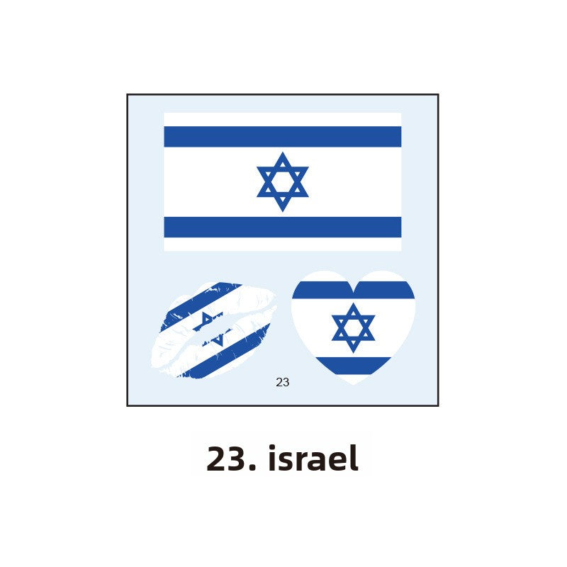 Sports competitions, marathon national flag tattoo stickers, sports games, national flag face stickers, waterproof and long-lasting tattoo stickers