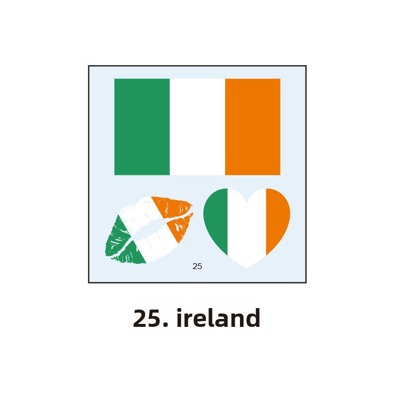 Sports competitions, marathon national flag tattoo stickers, sports games, national flag face stickers, waterproof and long-lasting tattoo stickers