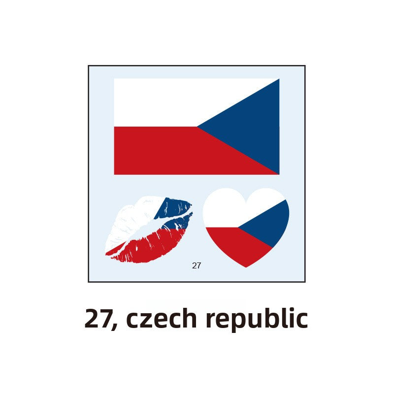 Sports competitions, marathon national flag tattoo stickers, sports games, national flag face stickers, waterproof and long-lasting tattoo stickers
