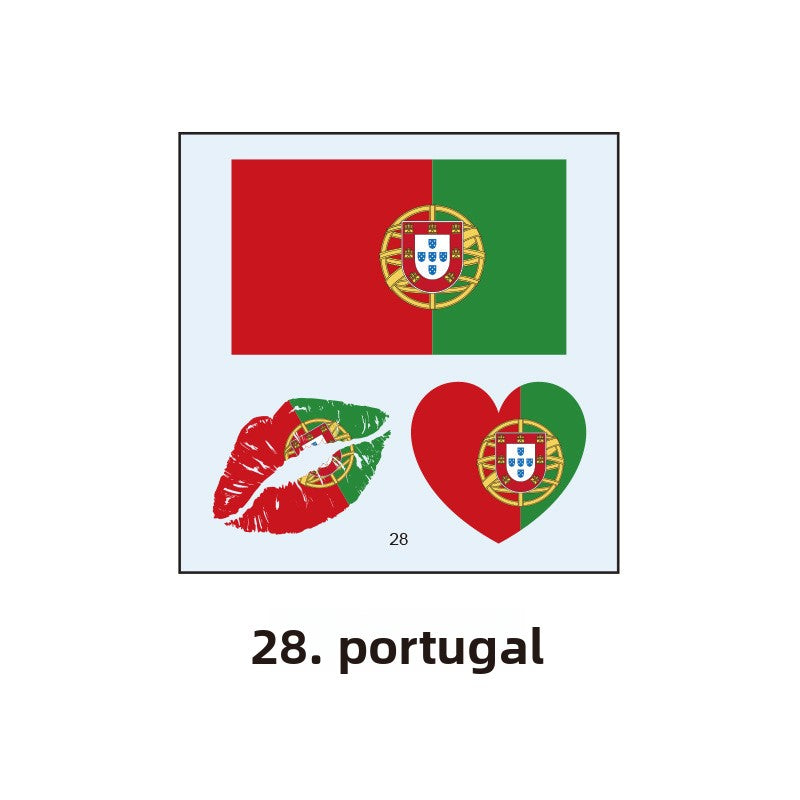 Sports competitions, marathon national flag tattoo stickers, sports games, national flag face stickers, waterproof and long-lasting tattoo stickers