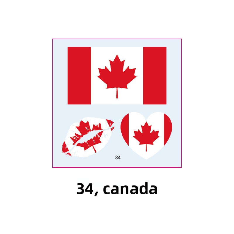 Sports competitions, marathon national flag tattoo stickers, sports games, national flag face stickers, waterproof and long-lasting tattoo stickers