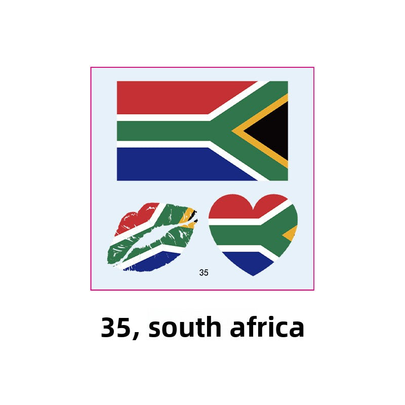 Sports competitions, marathon national flag tattoo stickers, sports games, national flag face stickers, waterproof and long-lasting tattoo stickers