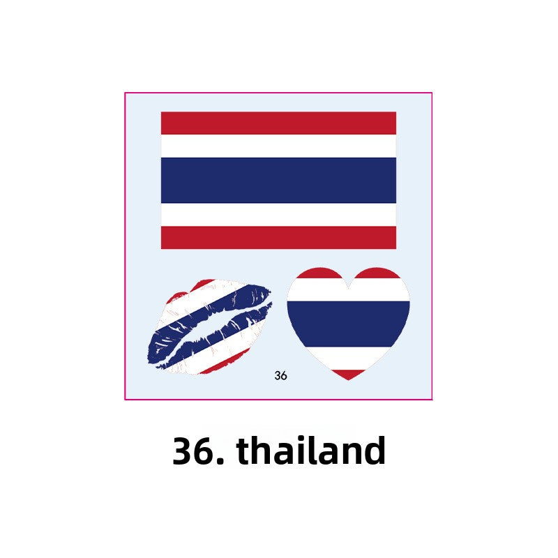 Sports competitions, marathon national flag tattoo stickers, sports games, national flag face stickers, waterproof and long-lasting tattoo stickers