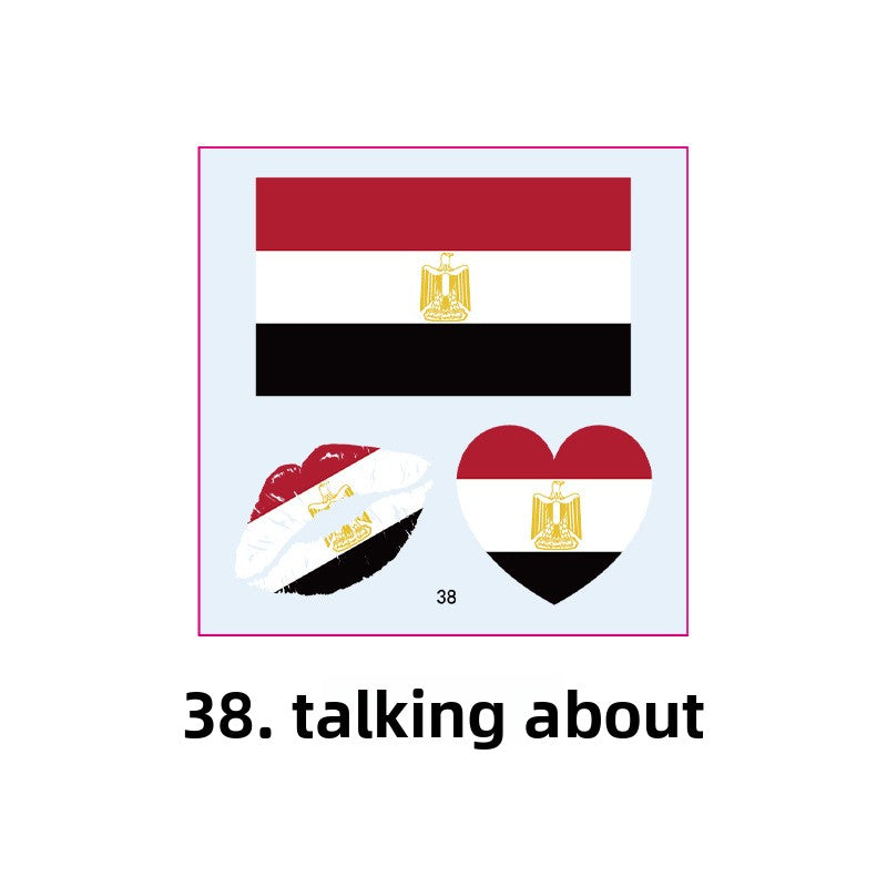 Sports competitions, marathon national flag tattoo stickers, sports games, national flag face stickers, waterproof and long-lasting tattoo stickers