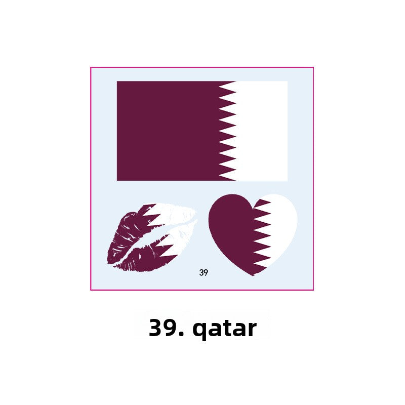 Sports competitions, marathon national flag tattoo stickers, sports games, national flag face stickers, waterproof and long-lasting tattoo stickers