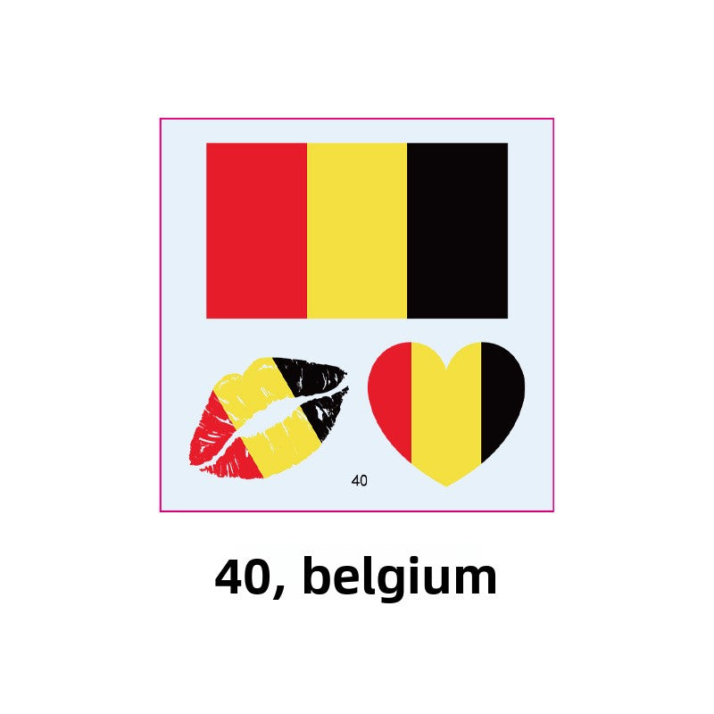 Sports competitions, marathon national flag tattoo stickers, sports games, national flag face stickers, waterproof and long-lasting tattoo stickers