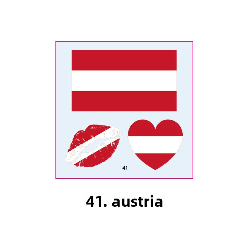 Sports competitions, marathon national flag tattoo stickers, sports games, national flag face stickers, waterproof and long-lasting tattoo stickers