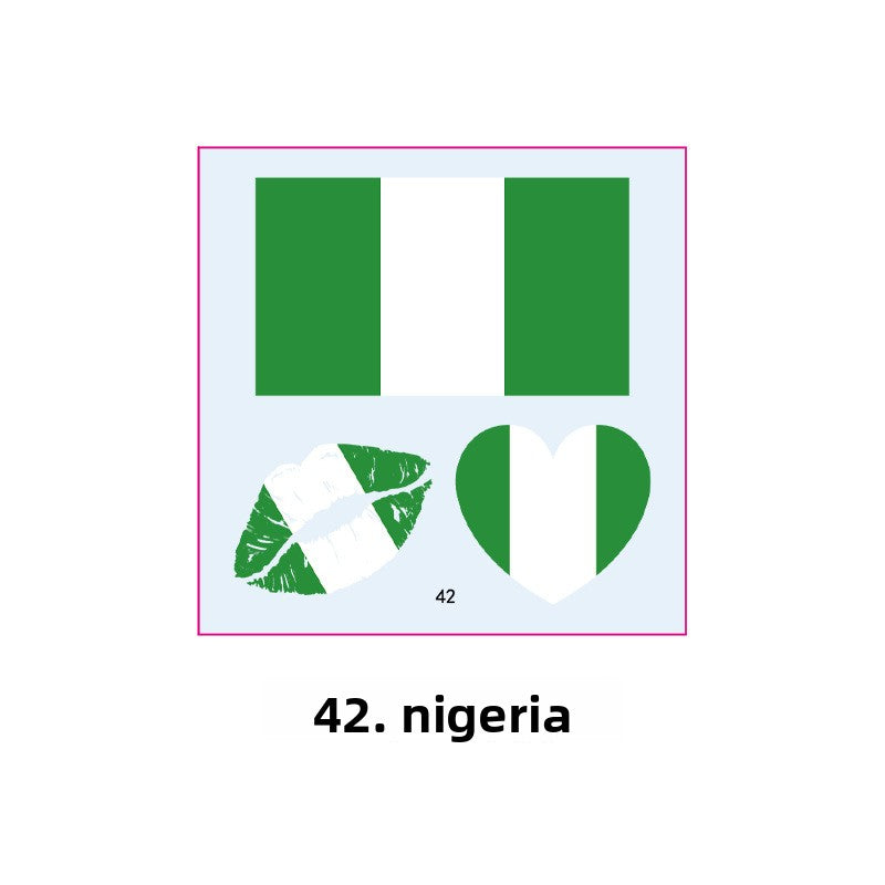Sports competitions, marathon national flag tattoo stickers, sports games, national flag face stickers, waterproof and long-lasting tattoo stickers