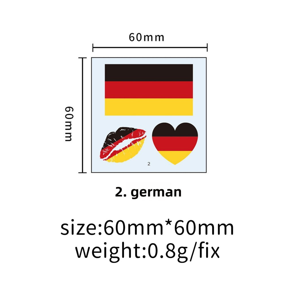 Sports competitions, marathon national flag tattoo stickers, sports games, national flag face stickers, waterproof and long-lasting tattoo stickers