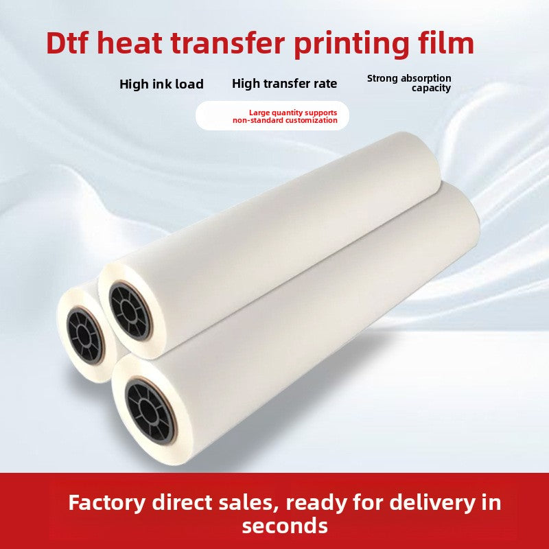 FRZ-Digital Heat Transfer Film Cold Hot Peel PET DTF White Ink Printing Film for Custom Apparel
