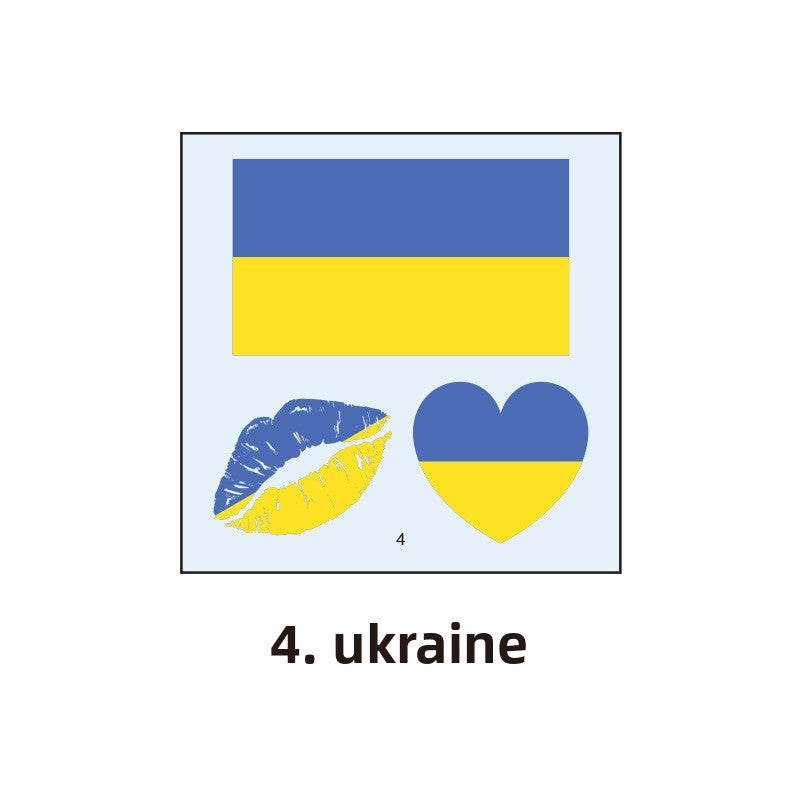 Sports competitions, marathon national flag tattoo stickers, sports games, national flag face stickers, waterproof and long-lasting tattoo stickers