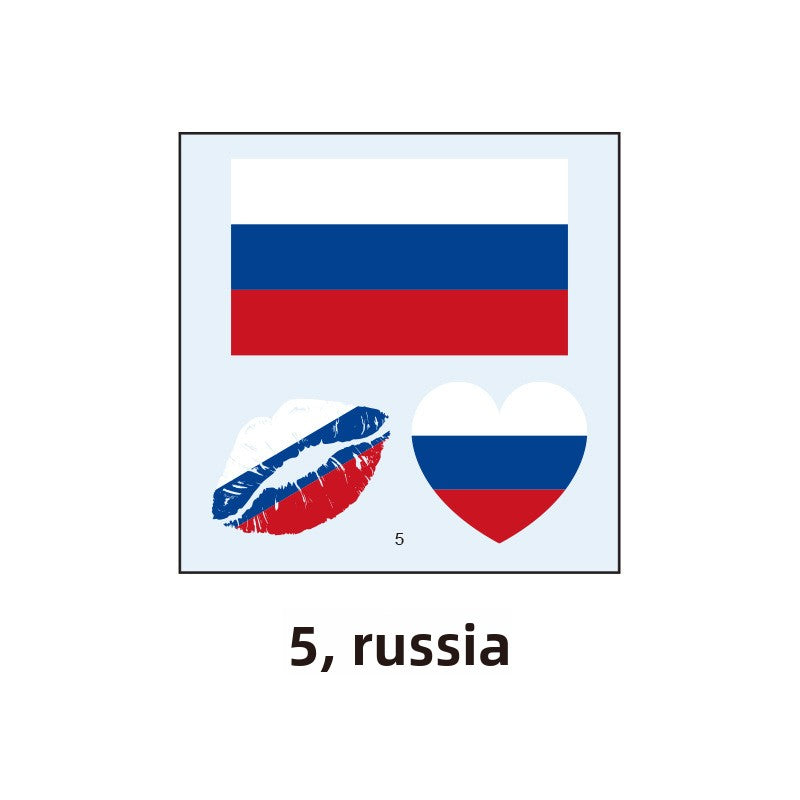 Sports competitions, marathon national flag tattoo stickers, sports games, national flag face stickers, waterproof and long-lasting tattoo stickers