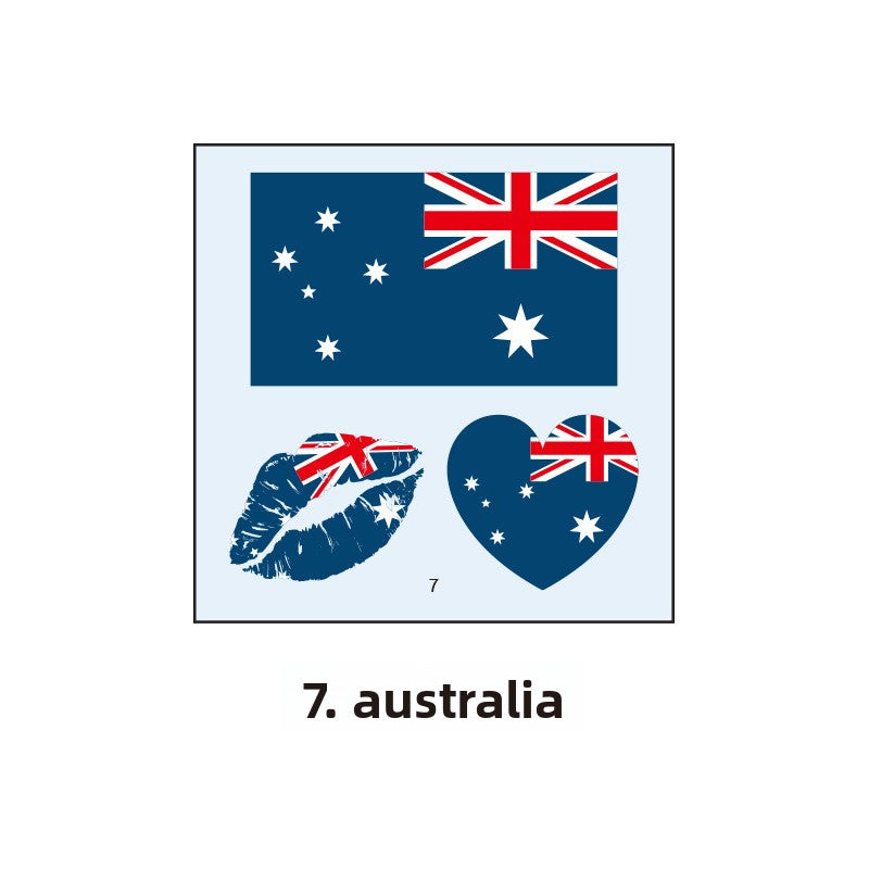 Sports competitions, marathon national flag tattoo stickers, sports games, national flag face stickers, waterproof and long-lasting tattoo stickers