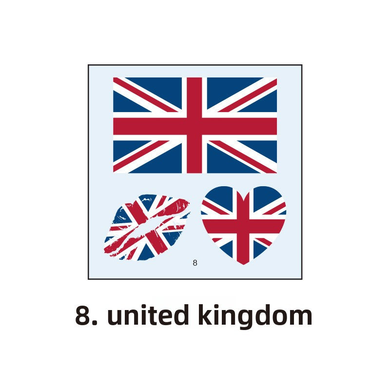Sports competitions, marathon national flag tattoo stickers, sports games, national flag face stickers, waterproof and long-lasting tattoo stickers