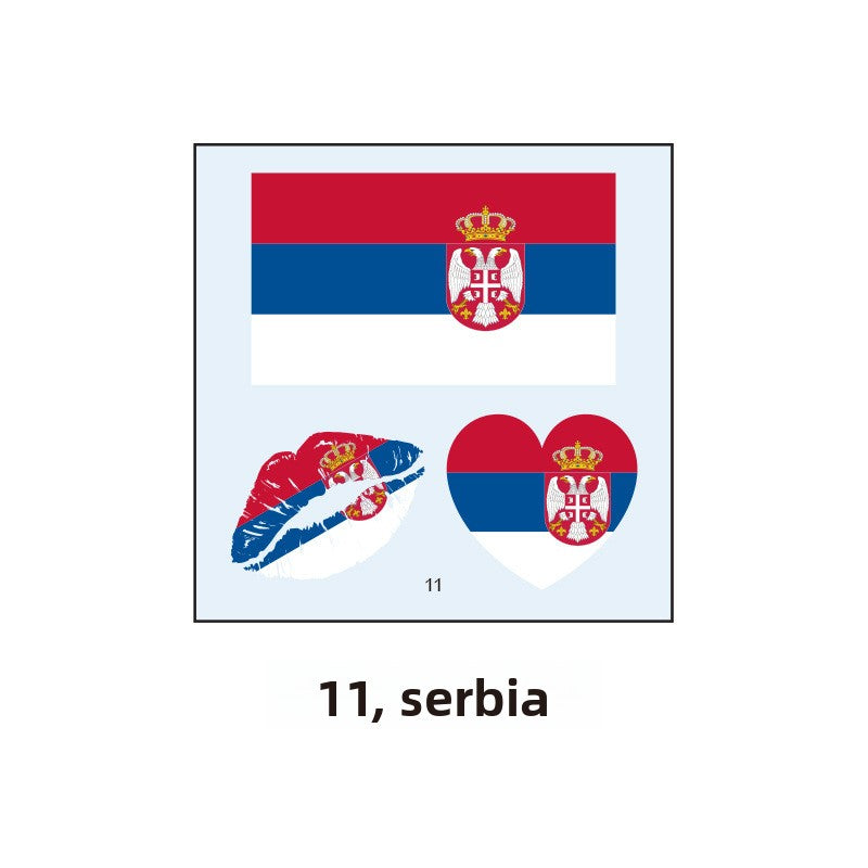 Sports competitions, marathon national flag tattoo stickers, sports games, national flag face stickers, waterproof and long-lasting tattoo stickers