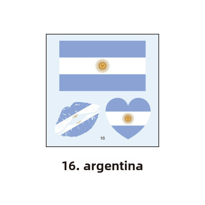 Sports competitions, marathon national flag tattoo stickers, sports games, national flag face stickers, waterproof and long-lasting tattoo stickers