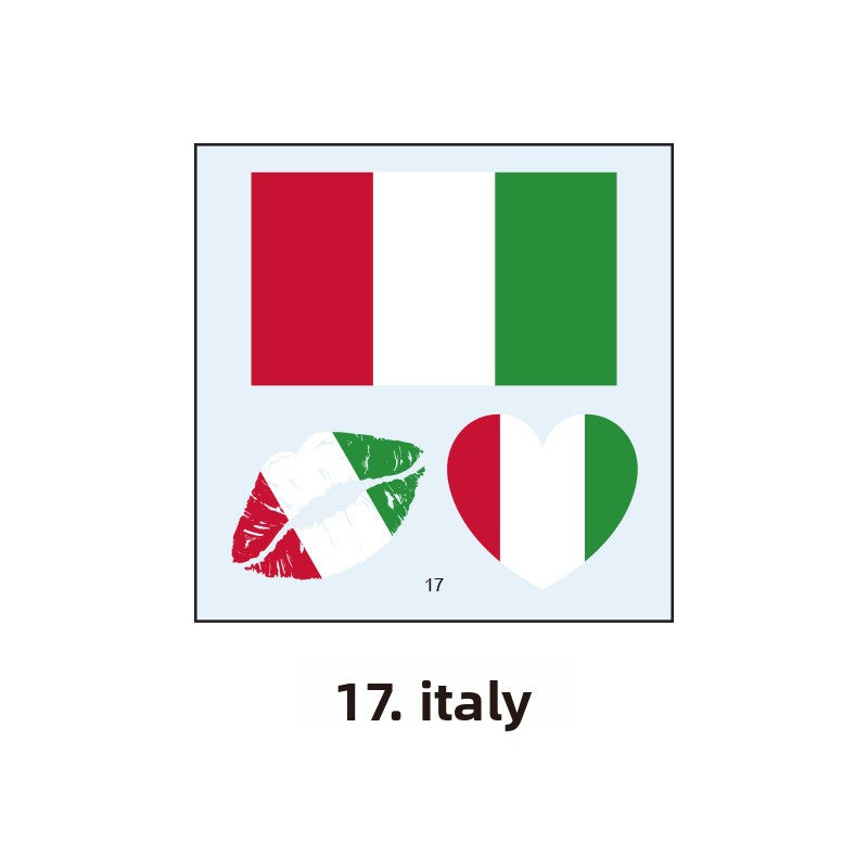 Sports competitions, marathon national flag tattoo stickers, sports games, national flag face stickers, waterproof and long-lasting tattoo stickers